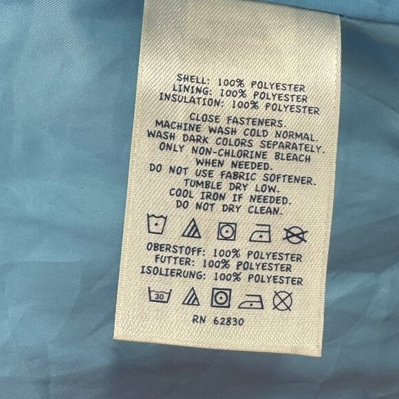 Lands End Kids Purple Puffer Vest Large 6X-7 Lightweight Quilted Outerwear Warm - Picture 8 of 8